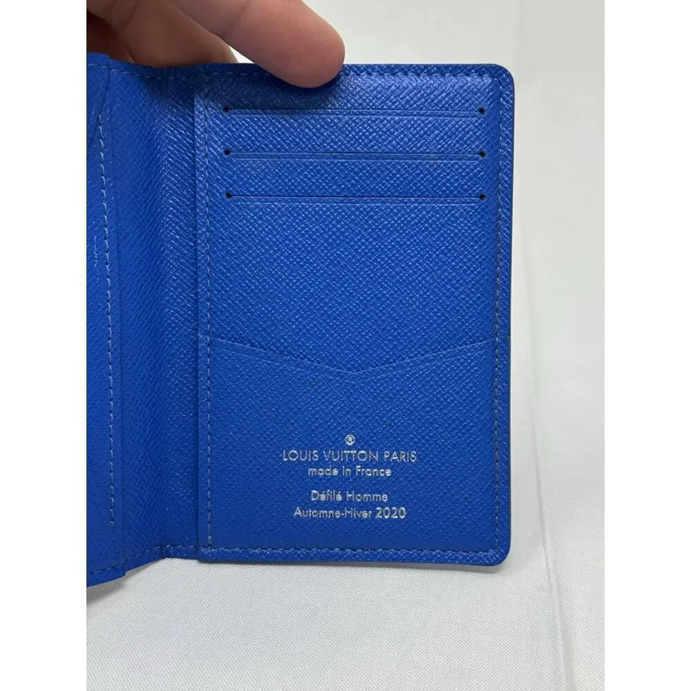 Louis Vuitton Clouds Virgil Blue White Monogram Logo Pocket Organizer Wallet